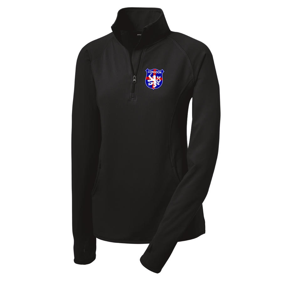 LADIES CONGDON LST850 Sport-Tek® Sport-Wick® Stretch 1/2-Zip Pullover with embroidered CPH logo