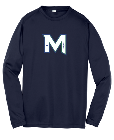 Mirage Hockey- Adult Performance Sport-Tek Long Sleeve PosiCharge Competitor Tee with Mirage M heat transfer logo