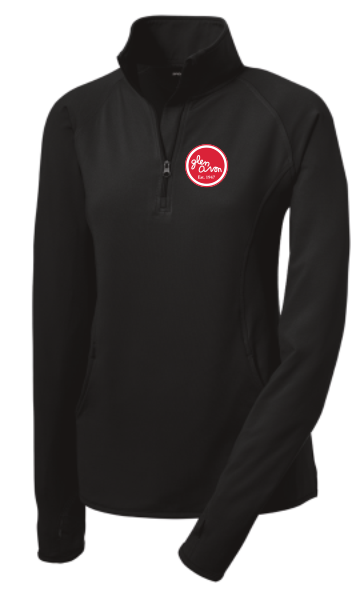 LADIES GLEN AVON LST850 Sport-Tek® Sport-Wick® Stretch 1/2-Zip Pullover with embroidered logo