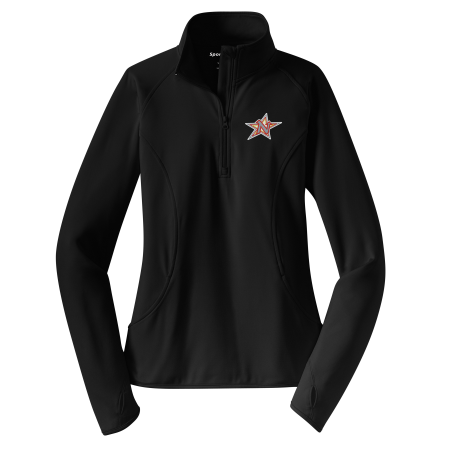 Northern Stars Hockey- Sport-Tek Ladies Sport-Wick Stretch LST850 1/2-Zip Pullover with embroidered left chest logo