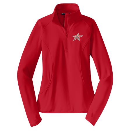 Northern Stars Hockey- Sport-Tek Ladies Sport-Wick Stretch LST850 1/2-Zip Pullover with embroidered left chest logo