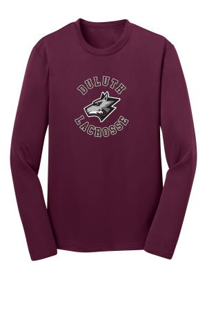 Wolfpack Youth Lacrosse - YOUTH Sport-Tek Long Sleeve PosiCharge Competitor Tee with full color heat transfer logo