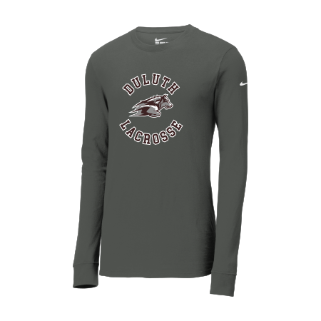 Duluth Lacrosse - Nike Dri-FIT Cotton/Poly Long Sleeve Tee with full color heat transfer logo