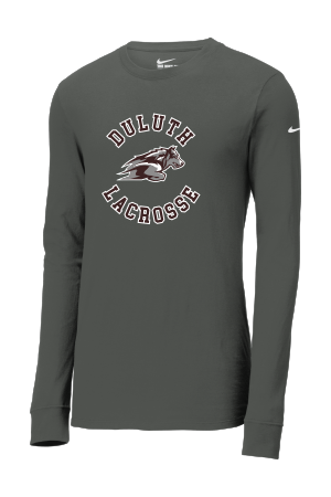 Duluth Lacrosse - Nike Dri-FIT Cotton/Poly Long Sleeve Tee with full color heat transfer logo