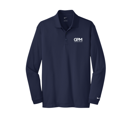 GPM - Nike Long Sleeve Dri-FIT Stretch Tech Polo with embroidered white GPM logo on the left chest