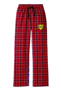 Duluth Fastpitch - DT2800 District ® Women’s Flannel Plaid Pant with full color heat transfer logo
