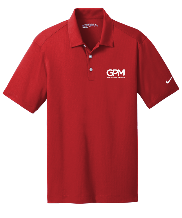 GPM 637167 Nike Dri-FIT Vertical Mesh Polo with White embroidered logo