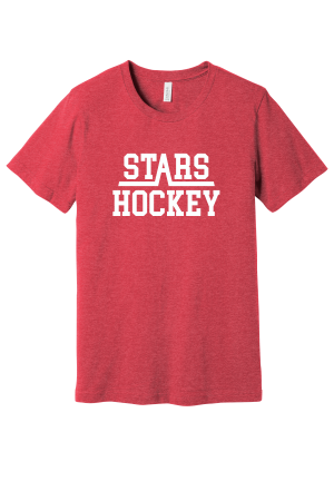 Northern Stars Hockey-  YOUTH BELLA+CANVAS ® Heather CVC Short Sleeve Tee with one color logo