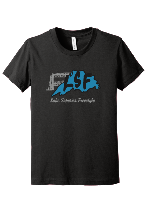 LSF- Youth BELLA+CANVAS Heather CVC Tee with full color heat transfer logo