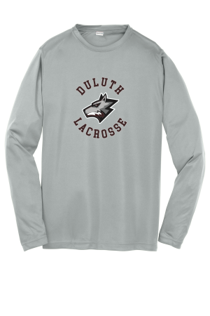 Wolfpack Youth Lacrosse - ADULT Sport-Tek ST350LS Long Sleeve PosiCharge Competitor Tee with full color heat transfer logo