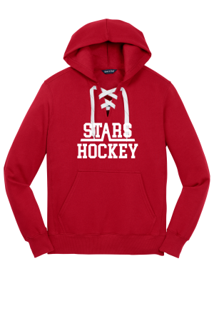 Northern Stars Hockey- Sport-Tek® Lace Up Pullover Hooded Sweatshirt with one color STARS HOCKEY heat transfer logo