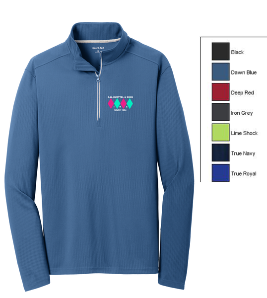 A.W.Kuettel ST860 Sport-Tek® Sport-Wick® Textured 1/4-Zip Pullover with embroidered logo