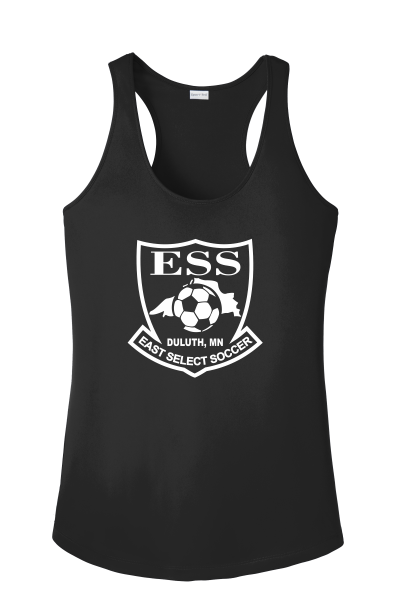ESS LST356 Sport-Tek® Ladies PosiCharge® Competitor™ Racerback Tank with full front white logo