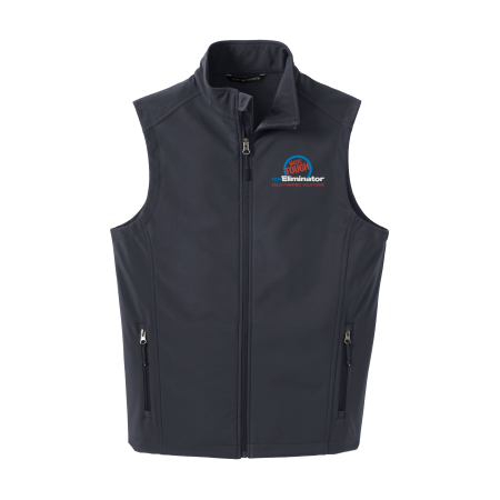 MADE TOUGH LOGO J325 Port Authority® Core Soft Shell Vest with full color embroidery