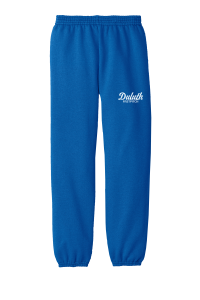 Duluth Fastpitch - Port & Company PC90YP Youth Core Fleece Sweatpant with embroidered script logo on the left leg