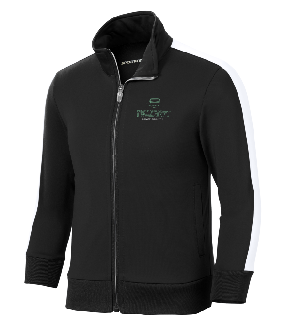 TWONEIGHT Youth YST94 Sport-Tek ® Youth Tricot Track Jacket with embroidered logo on left chest