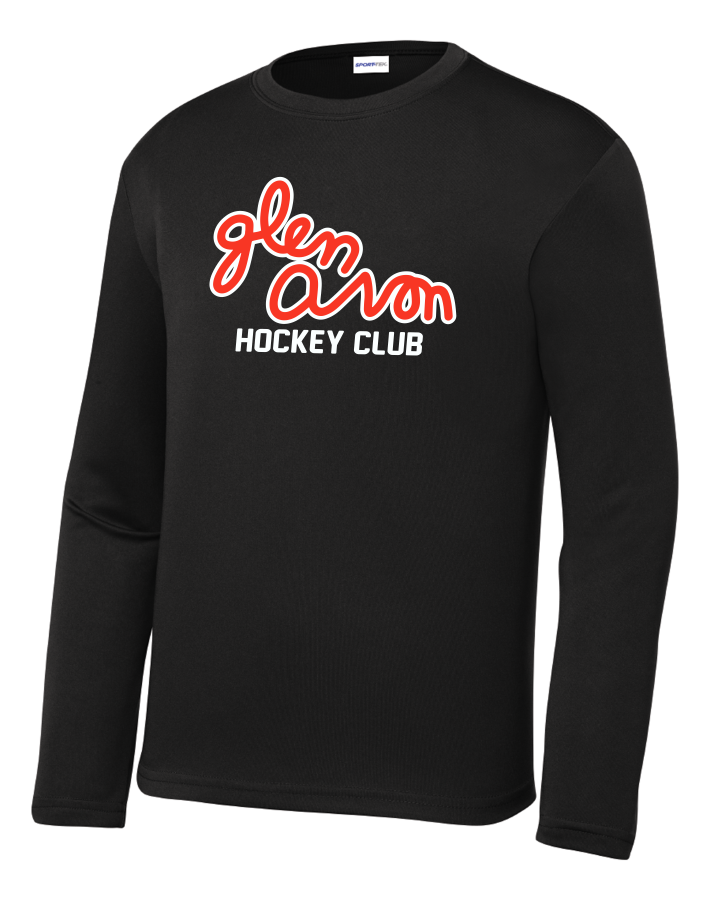 Glen Avon Adult ST350LS Sport-Tek® Long Sleeve PosiCharge® Competitor™ Tee with 2 color printed Script logo