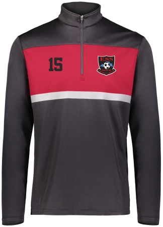 ESS Soccer - Adult Holloway Prism Bold 1/4 Zip with embroidered left chest logo and optional right chest number
